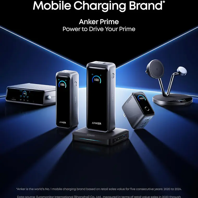 Cargador Anker Prime 160w Gan Con Pantalla Táctil Smart 6