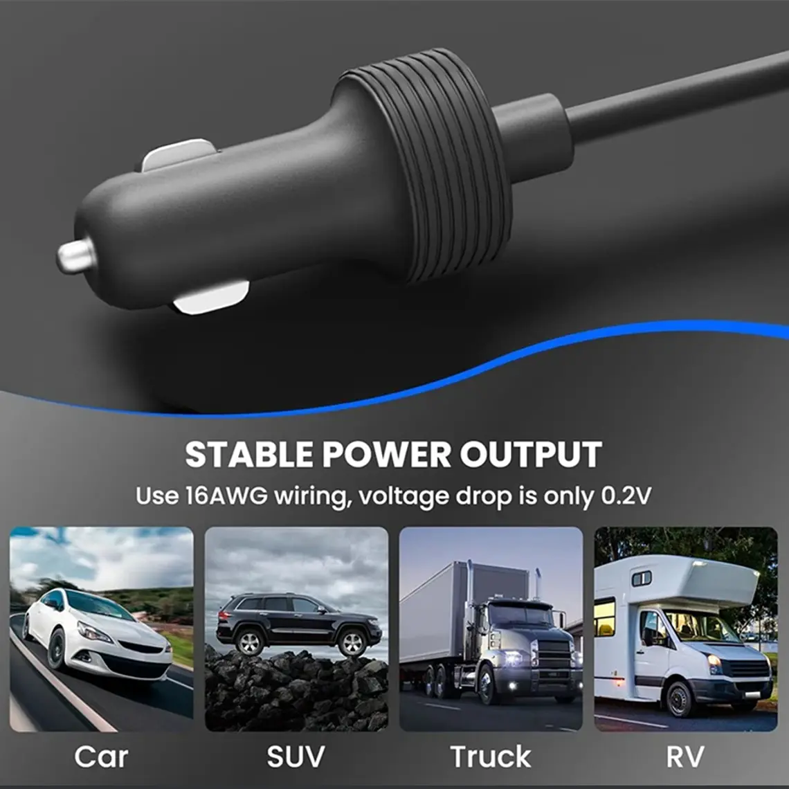 Cargador de Auto Para Starlink Mini 12V - 48V  - 5 Metros 3