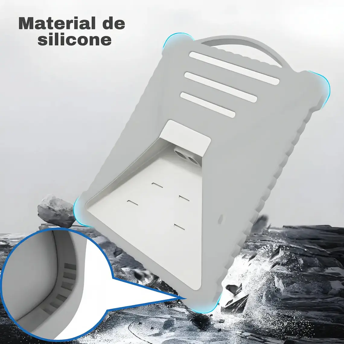 Funda Protectora de Silicona para Starlink Mini - Gris 4