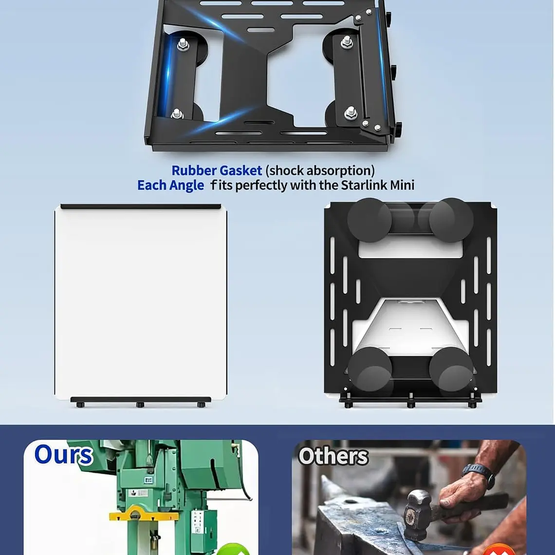 Soporte Magnético Para Starlink Mini de Acero al Carbono Para Vehiculo 2