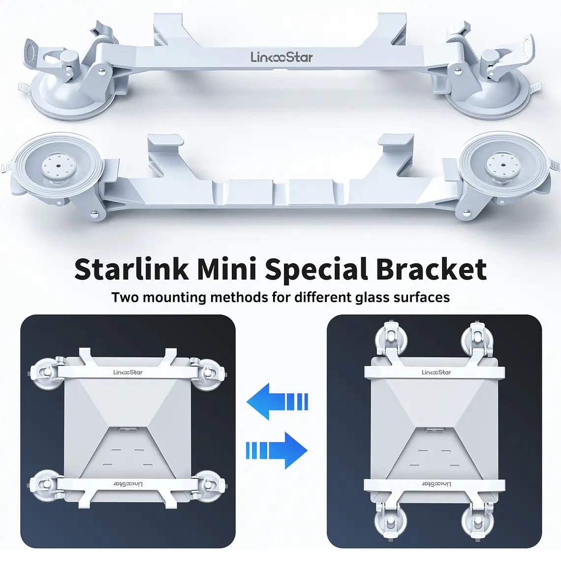 Soporte Para Starlink Mini - 04 Ventosas y 02 Soportes 4