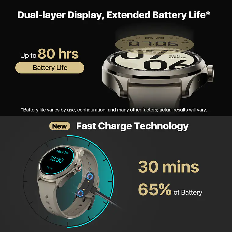 TicWatch Pro 5 Sandstone - Smartwatch  Wear OS by Google 3