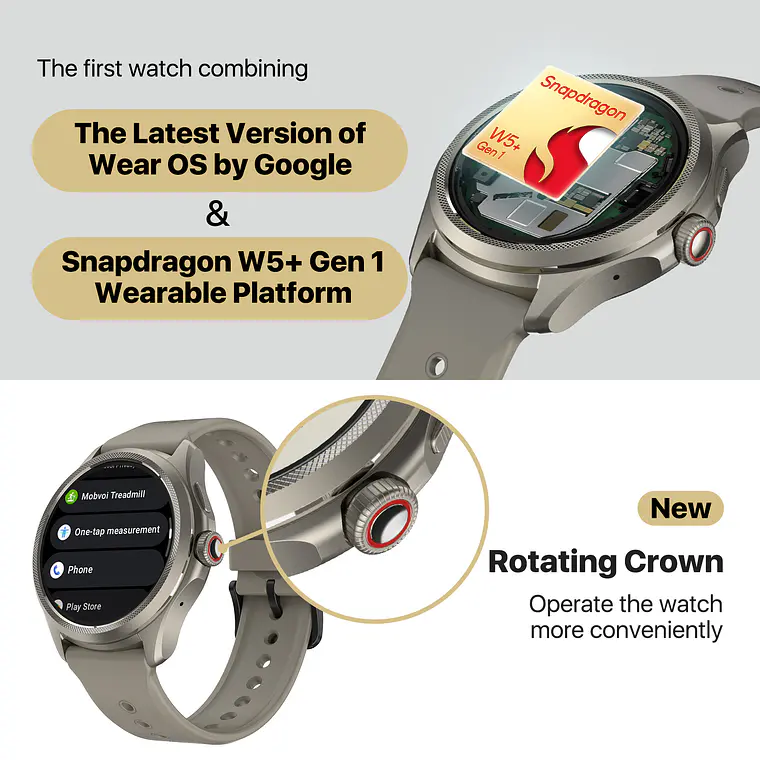 TicWatch Pro 5 Sandstone - Smartwatch  Wear OS by Google 6