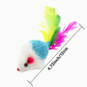 Juguete Raton con Plumas Set x5 