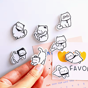 Set x9 Imanes de Gatito
