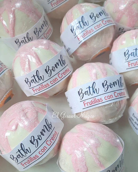 Bath Bomb Frutillas con crema