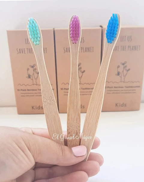 Cepillo dental bambú niño