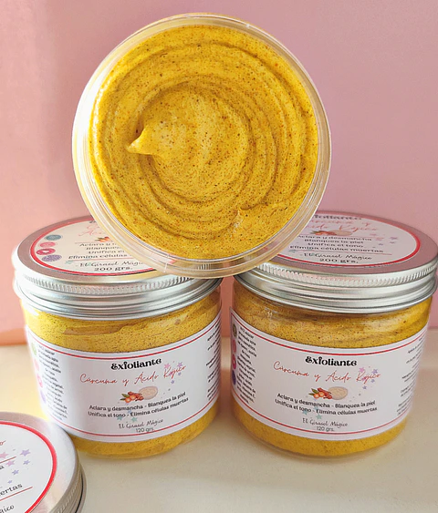2 Exfoliantes Cúrcuma y ácido kójico 