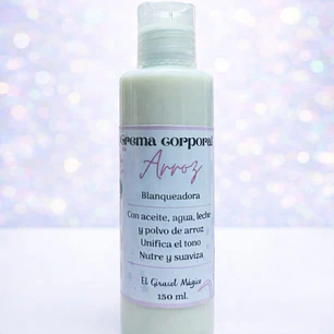 Crema corporal Blanqueadora Arroz