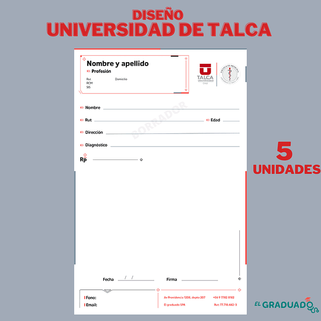 Talonario Universidad de Talca