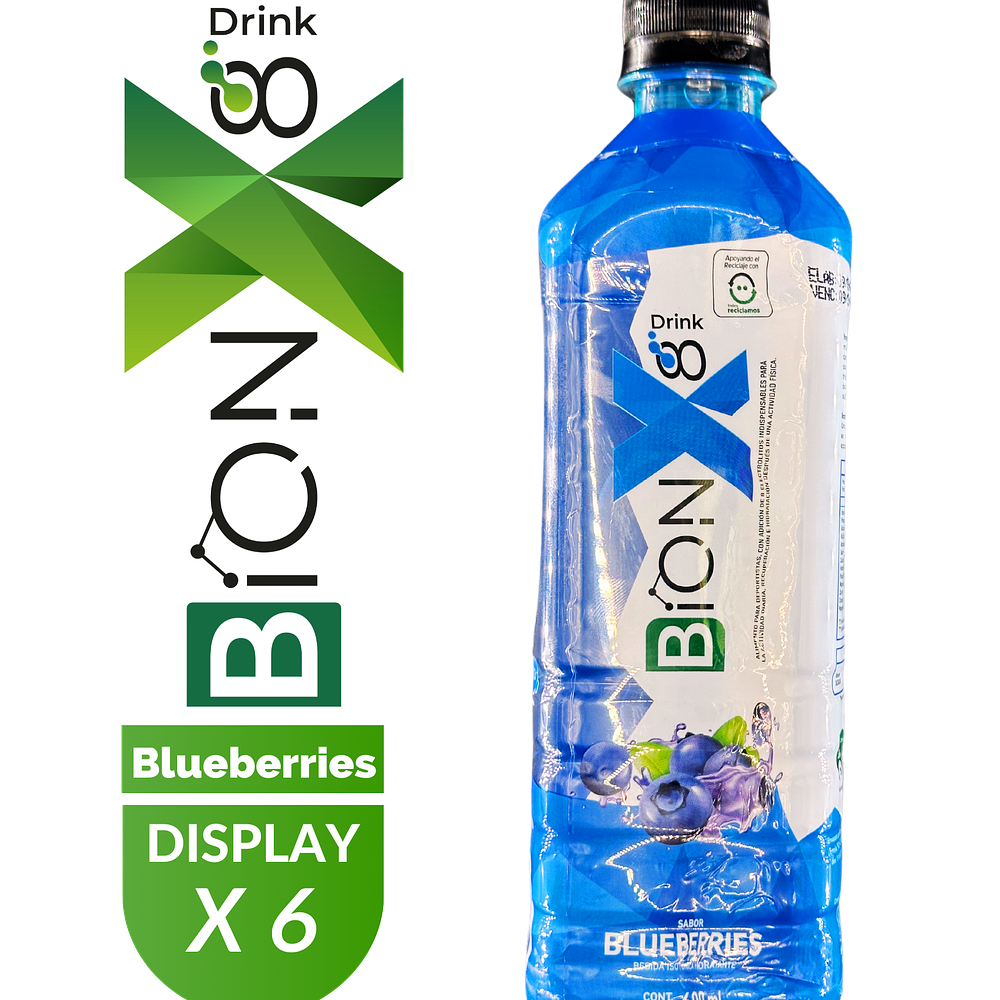 Bebida Isotónica Bionx8 Drink sabor Blueberries 600 ml