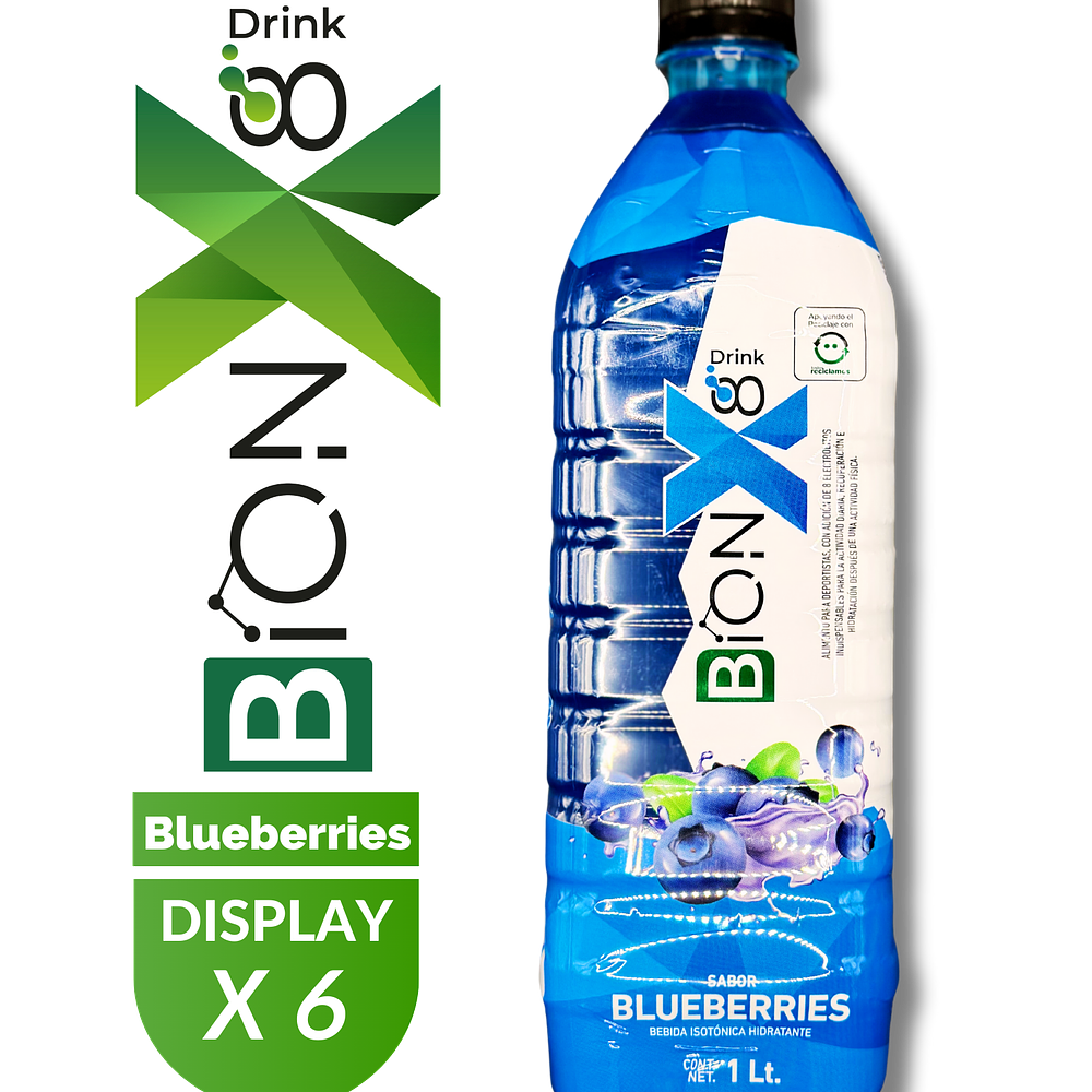 Bebida Isotónica Bionx8 Drink sabor Blueberries 1 L