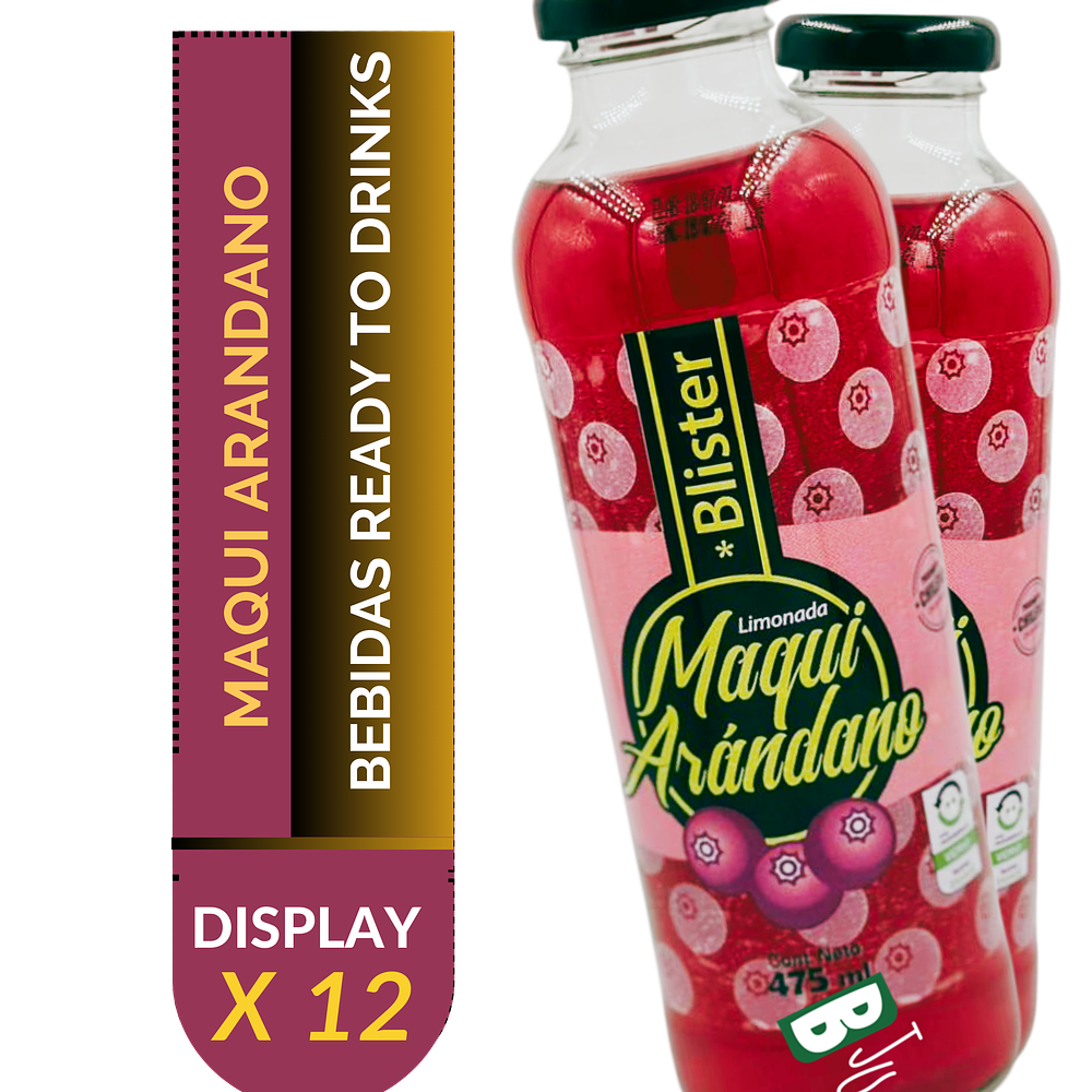 Limonada Maqui Arándano  475 ml Vidrio Blister