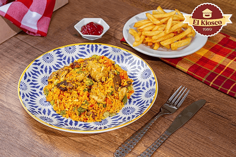 Arroz mixto de carnes