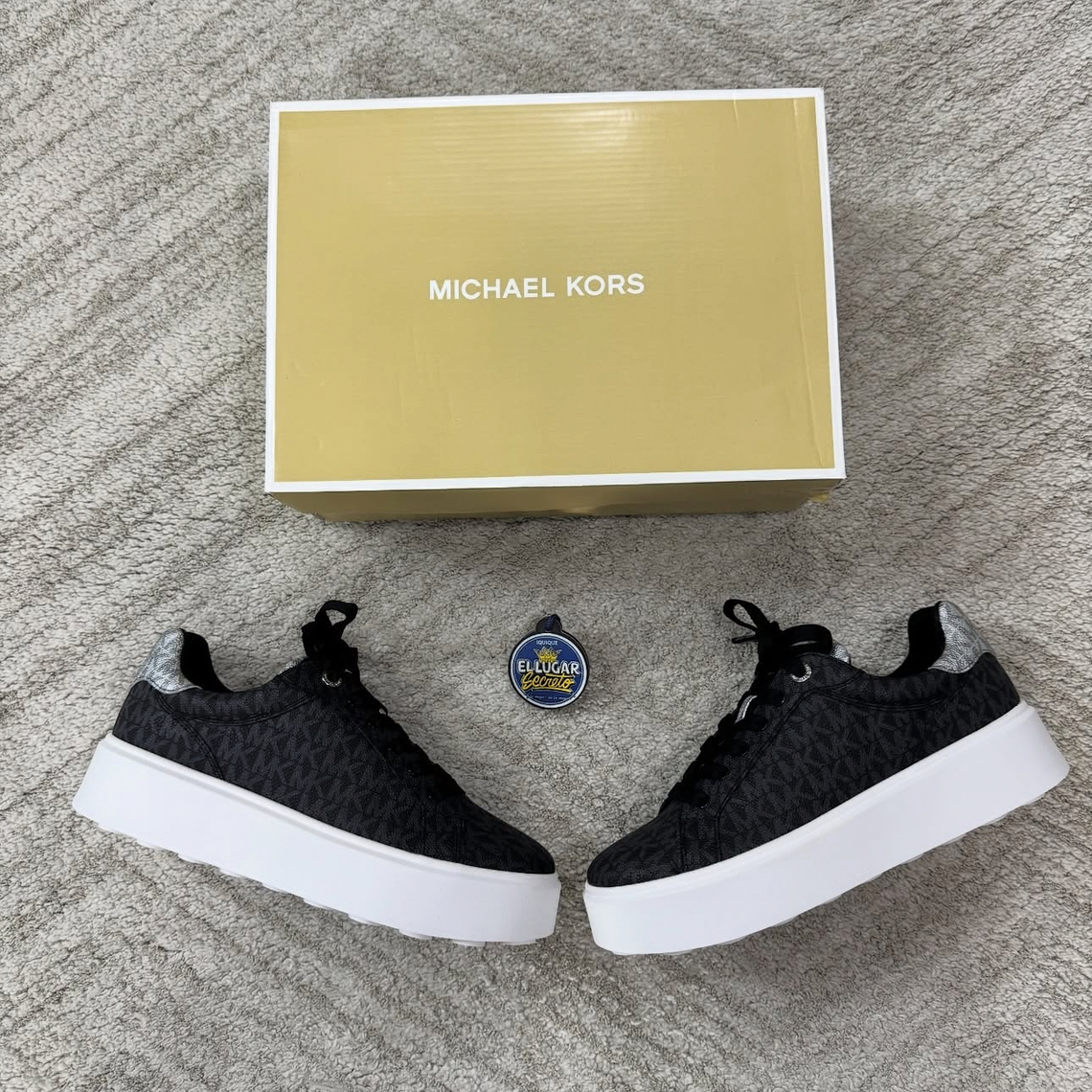 MK Romey Lace Up Monogram  1