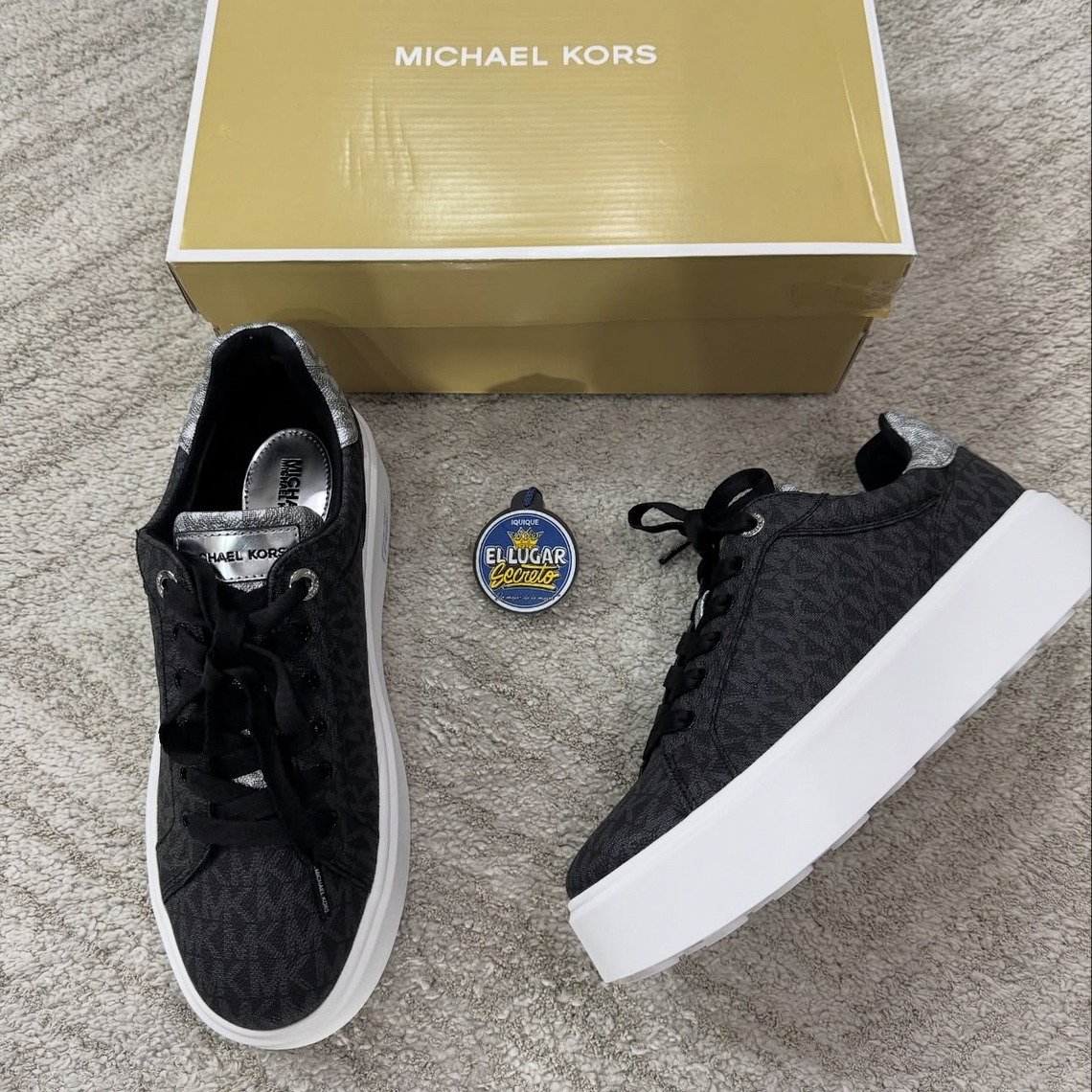 MK Romey Lace Up Monogram  2