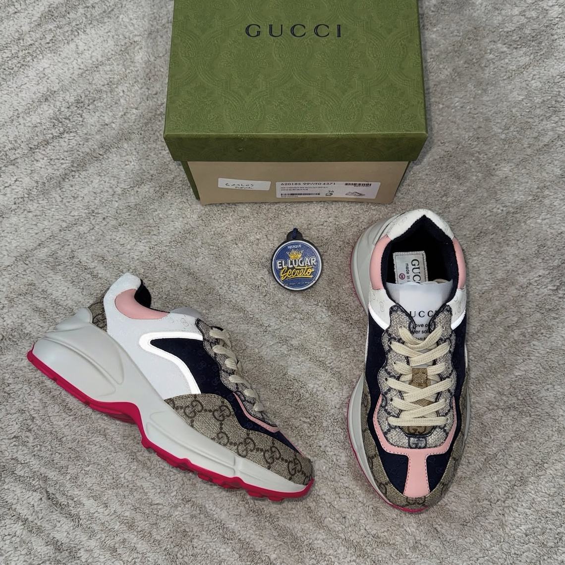 Gucci Rhyton Beige Ebony Womens 3