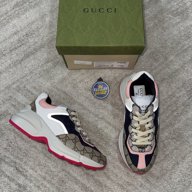 Gucci Rhyton Beige Ebony Womens 3