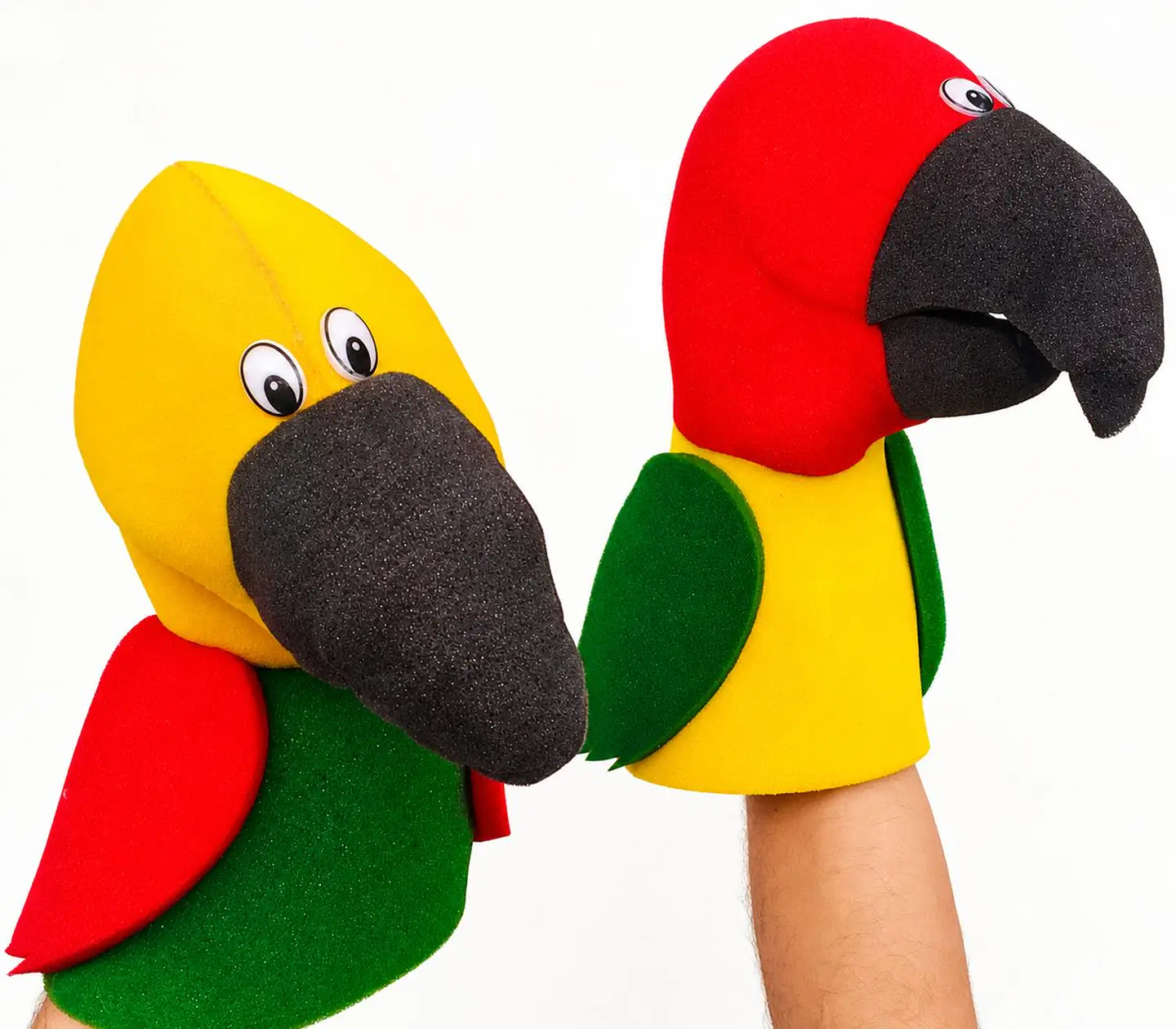Títeres de gomaespuma Loros 1