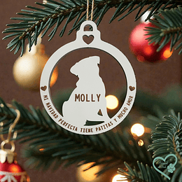 Adorno Navidad Blanco Pug