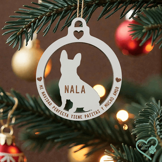 Adorno Navidad Blanco Frenchie