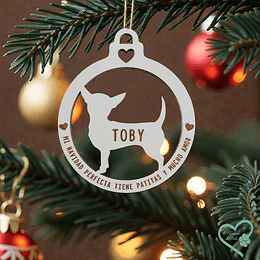 Adorno Navidad Blanco Chihuahua