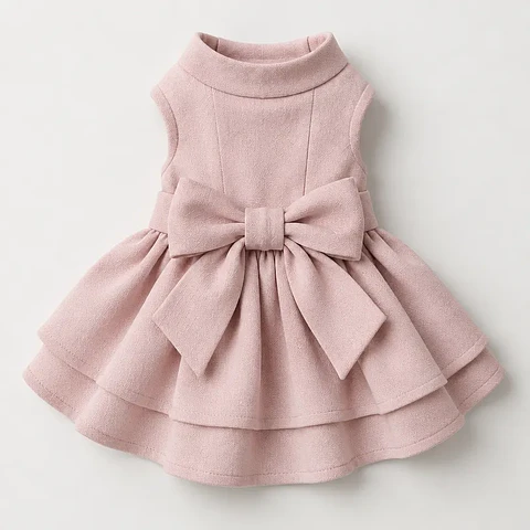 Vestido Lirio rosa empolvado