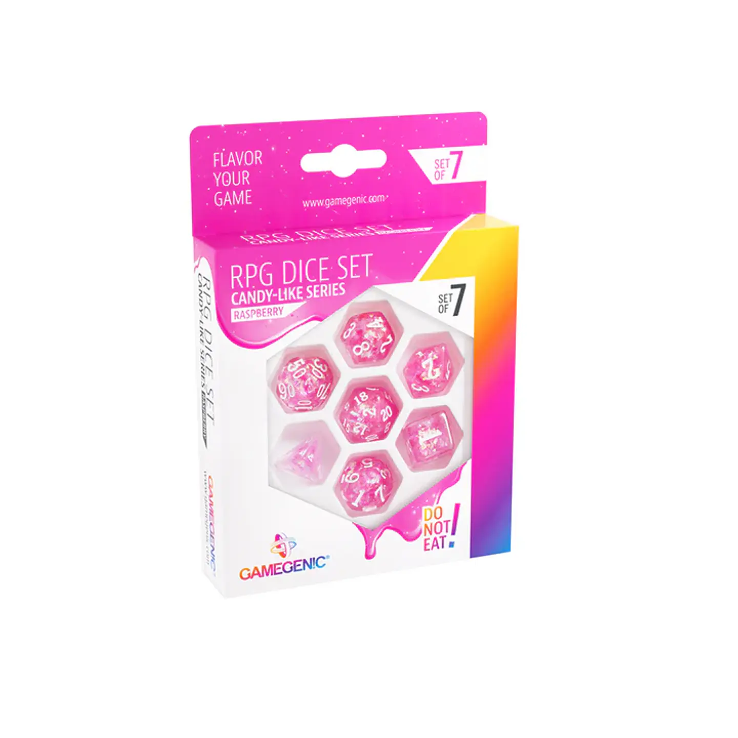 GG Candy-like Series - Rasberry RPG Dice Set (7pcs) 1