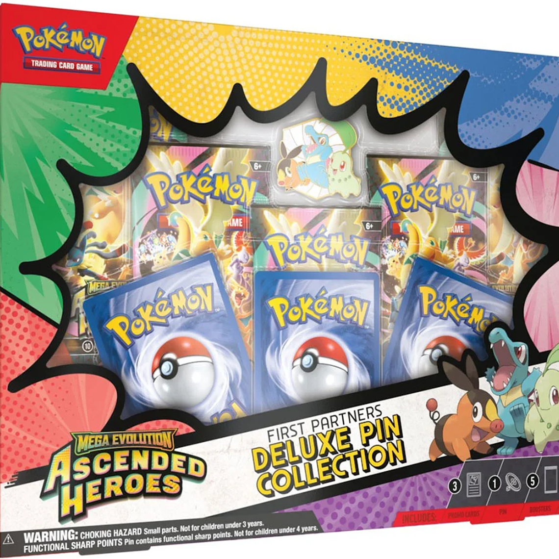 Pokemon TCG Mega Evolution - Ascended Heroes First Partners Deluxe Pin Collection Español 1