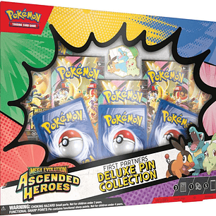 Pokemon TCG Mega Evolution - Ascended Heroes First Partners Deluxe Pin Collection Español