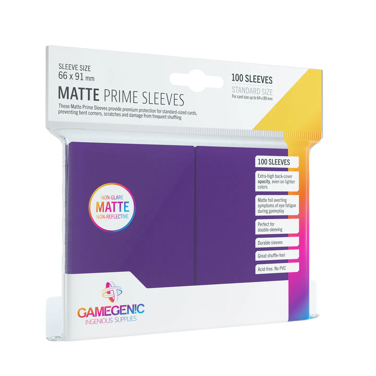 GG BGG Sleeves Matte Prime Sleeves - Purple (100) 1