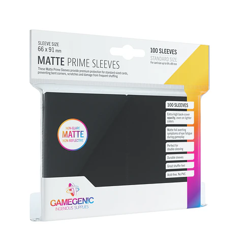 GG BGG Sleeves Matte Prime Sleeves - Black (100)