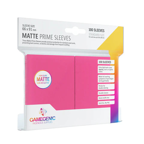 GG BGG Sleeves Matte Prime Sleeves - Pink (100)