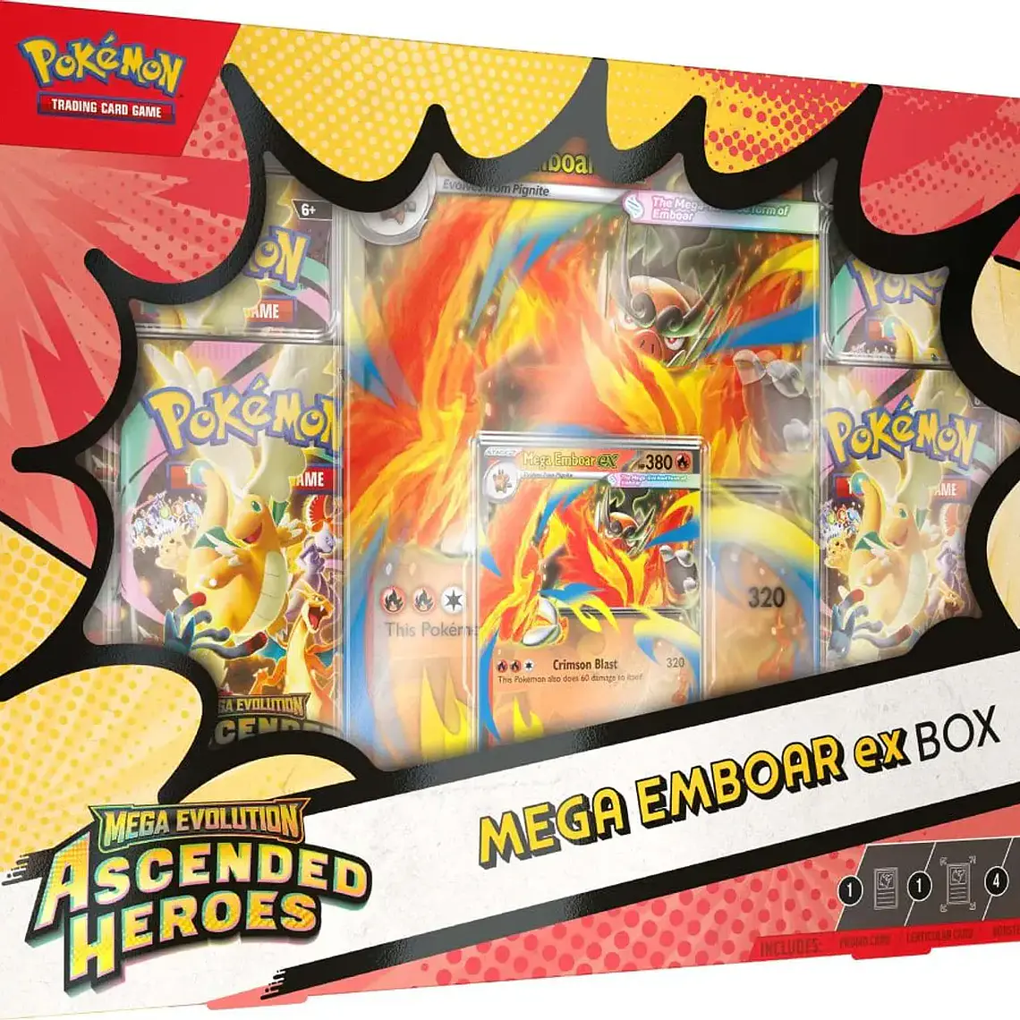 Pokemon TCG Mega Emboar ex Box Español 1