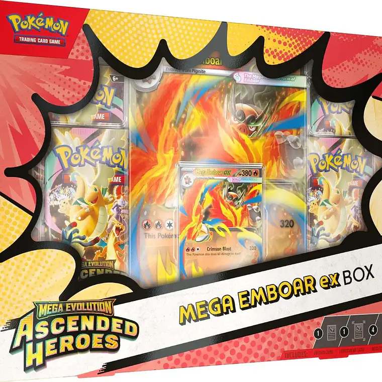 Pokemon TCG Mega Emboar ex Box Español 1