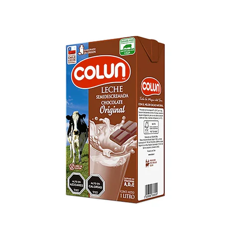 Leche Colun Semidescremada Chocolate Receta Original 1 L