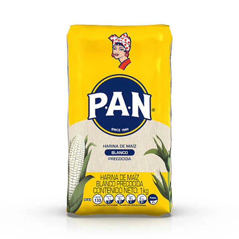 Harina Pan de Maíz Blanco 1 Kg