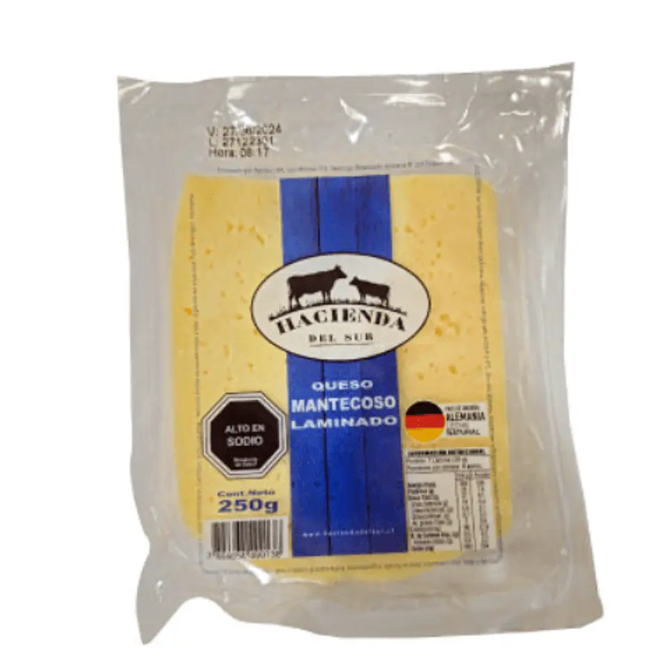 Queso Mantecoso Laminado Hacienda del Sur 250 g 1