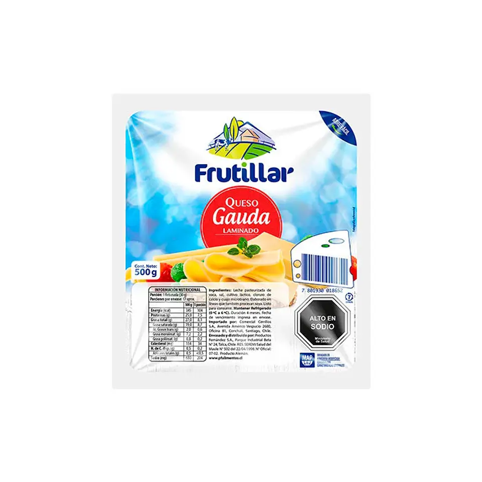 Queso Gouda Laminado Frutillar 500 g 1