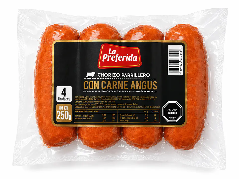 Chorizo Parrillero con Carne Angus La Preferida 250 g 1