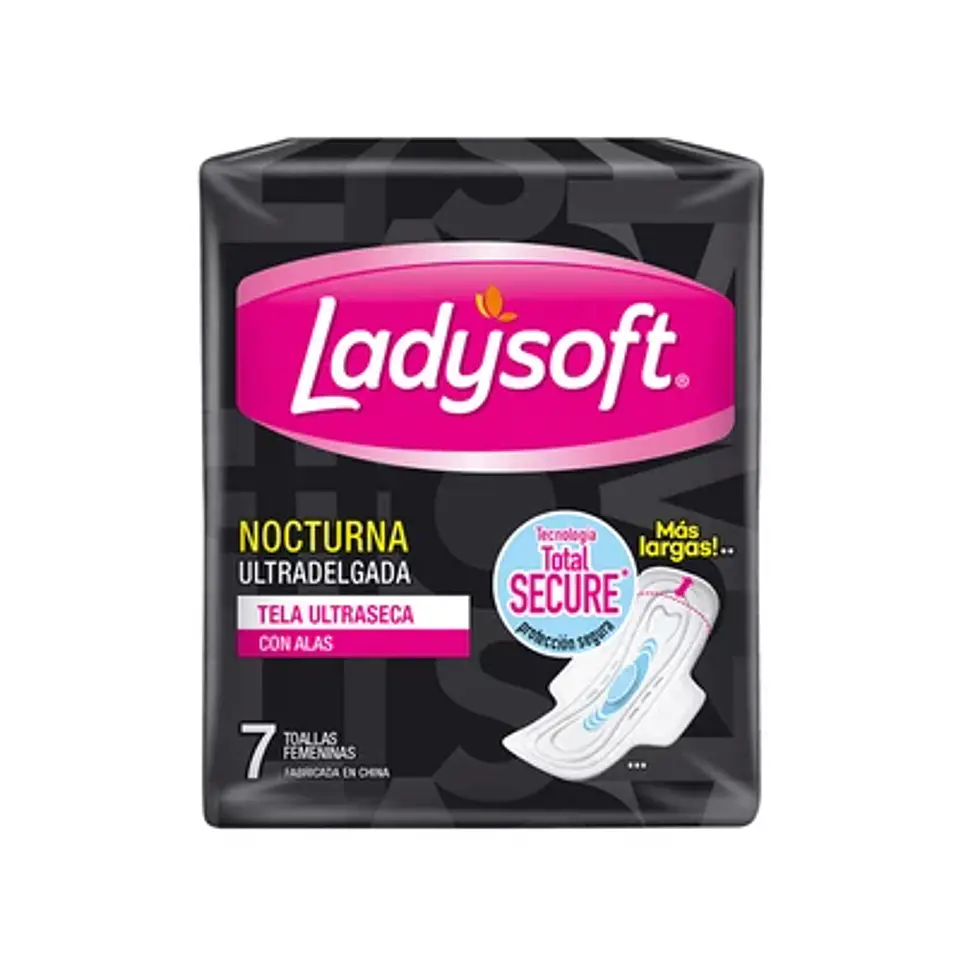 Toallas Higiénicas Ladysoft con Alas Nocturnas 7 Unidades 1