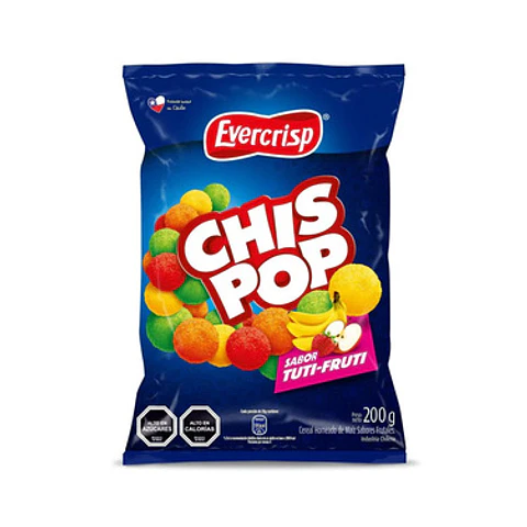 Suflés Chis Pop Tutti Frutti Evercrisp 200 g