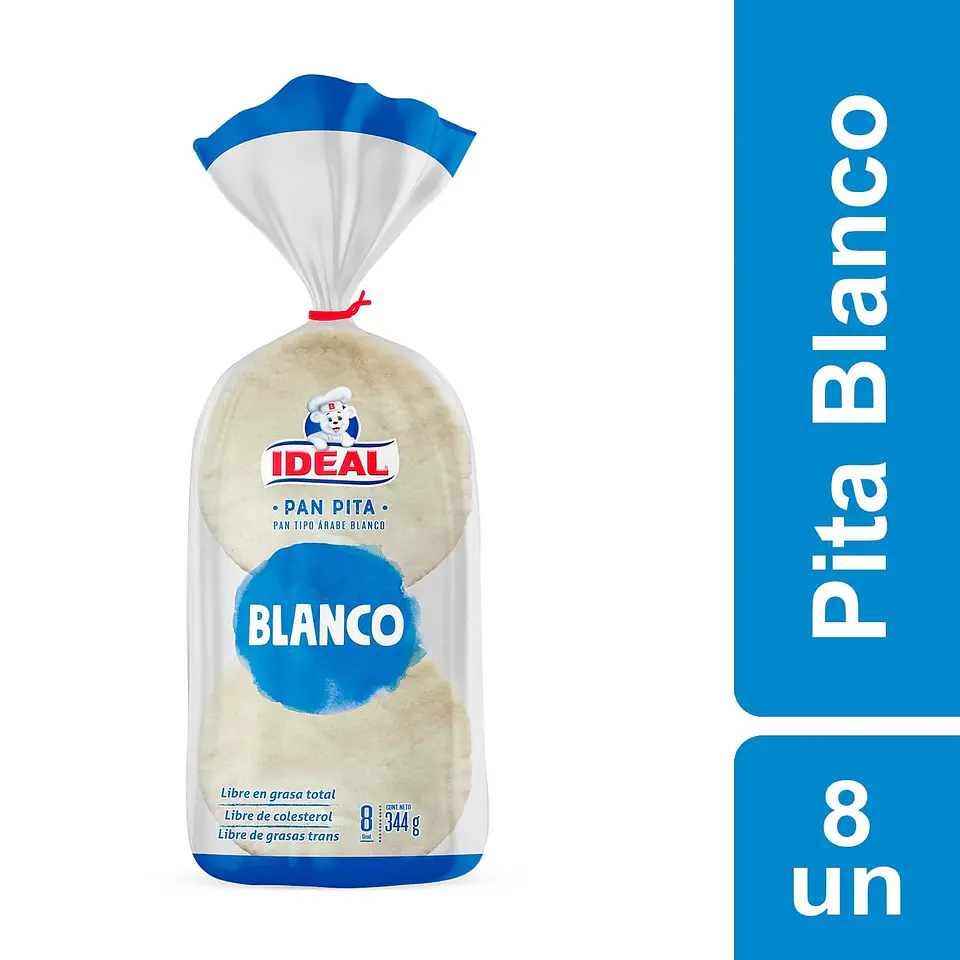 Pan Pita Blanco 8 Unidades 344 g 1