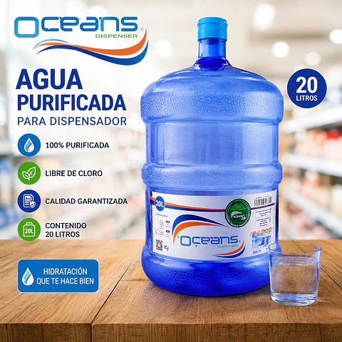 Agua filtrada Retornable 20 litros 