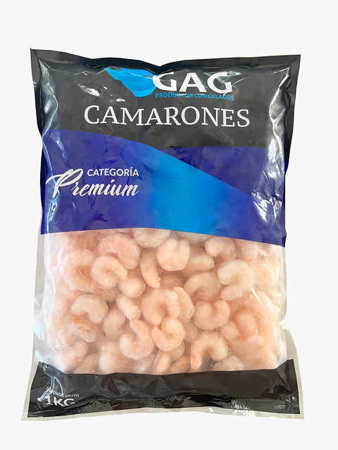 Camarón 100-200 Cocido Pelado Desvenado GAG (1 kg)