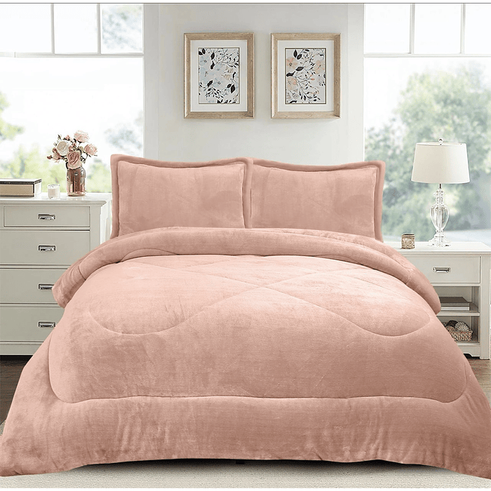 Cobertor Plush 2 Plazas varios colores grueso 