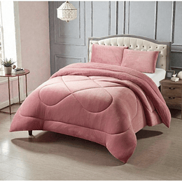 Cobertor Plush de 02 plazas más 02 fundas 