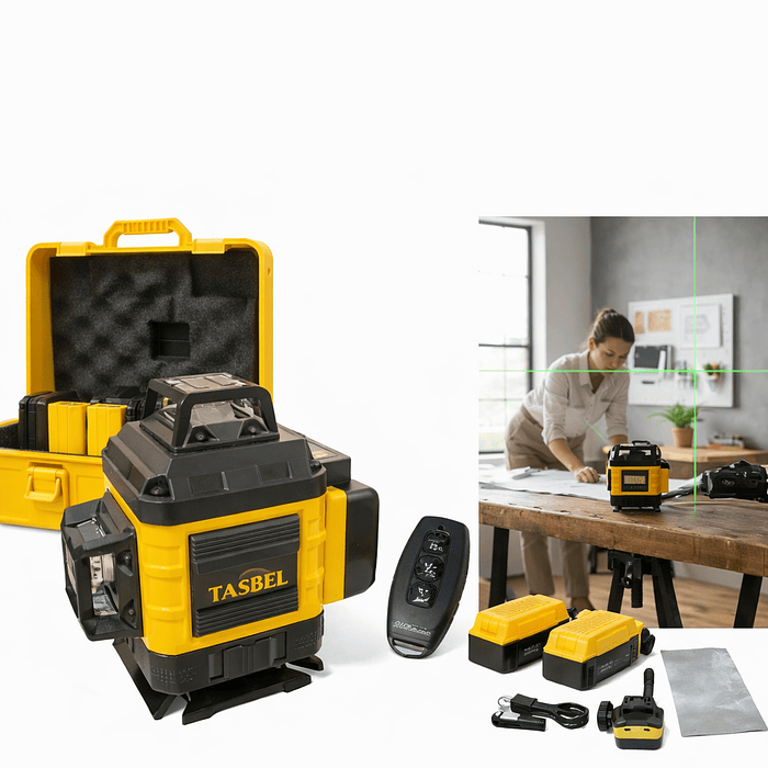 Nivel Láser 3D TASBEL (2 Baterías)