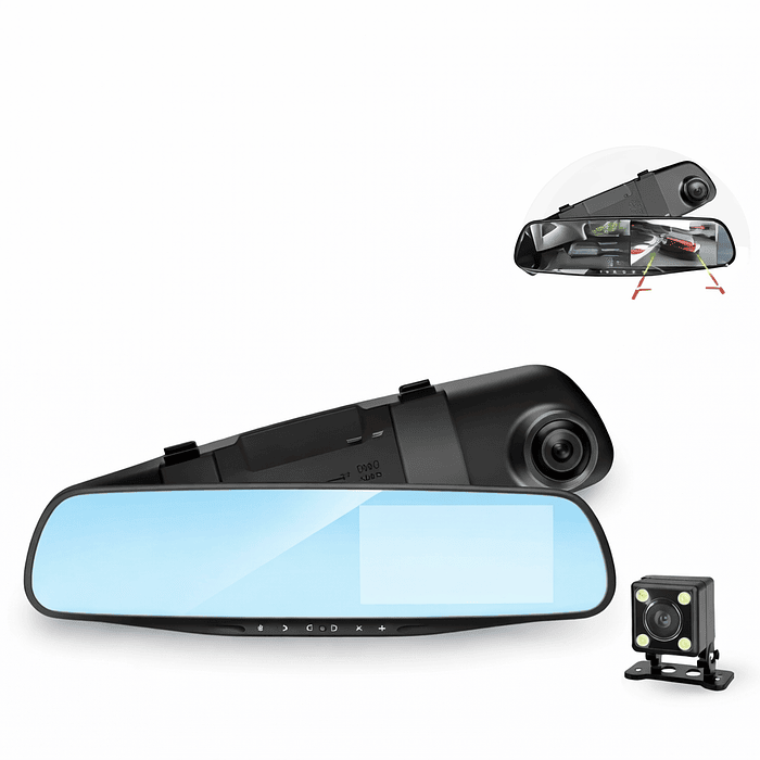 Espejo Retrovisor con Cámara de Retroceso (Doble Cámara)
