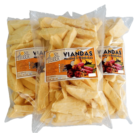 Boniatos pelados y troceados (en trozos pequeños)